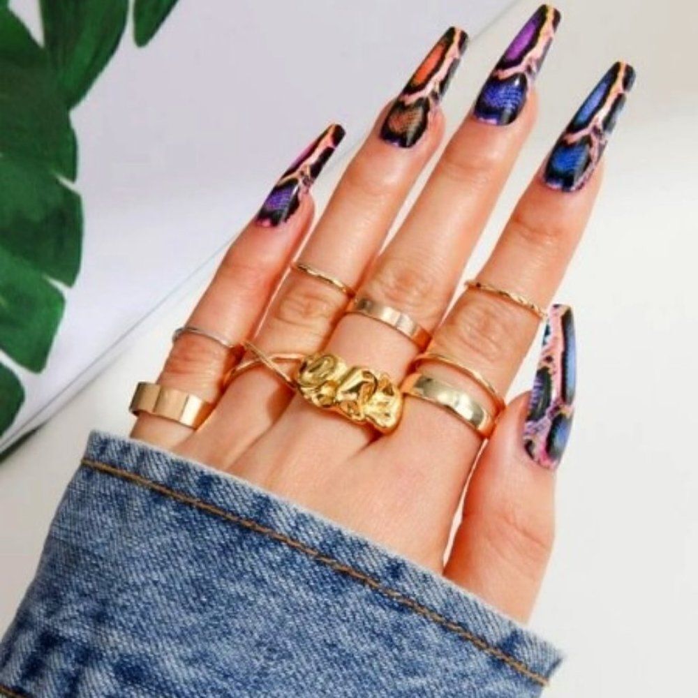 SNAKESKIN PRINT PRESS-ON NAILS